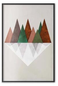Poster: Terra Simmetrica - astrazione geometrica unica nei colori della terra