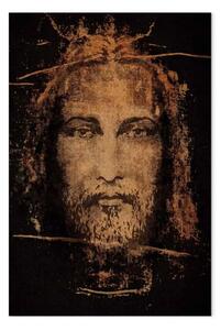 Quadro contemporaneo Sindone di Torino verticale - composizione sacra di Gesù