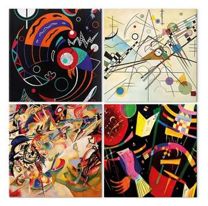 Quadro Danza dei colori (4 pezzi) - pattern astratti di Wassily Kandinsky