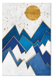 Quadro contemporaneo Cime nevose verticale - paesaggio montano astratto
