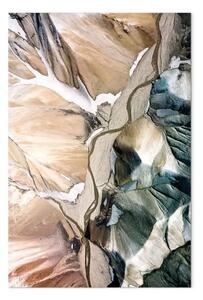Quadro contemporaneo Spazio montano verticale - paesaggio montano astratto