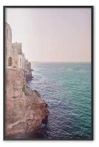 Poster: Costa turchese - scogliera e architettura sul mare