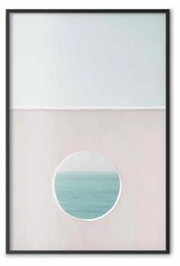 Poster: Orizzonte circolare - paesaggio di un mare calmo e cielo sereno