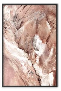 Poster: Meandri - paesaggio astratto di rocce chiare screpolate