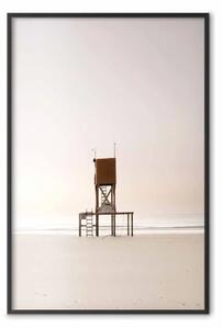 Poster: Alba di settembre - torre dei bagnini sulla spiaggia