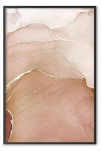 Poster: Soffio luccicante - texture astratta di sabbia arancione