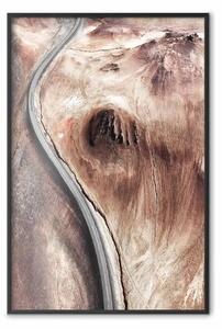 Poster: Serpentina montana - texture astratta marrone in stile artistico