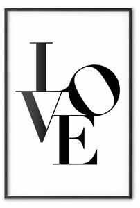 Poster: Twisted love - scritta nera in inglese su sfondo bianco pieno