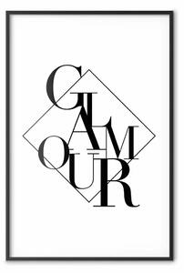 Poster: Glamour - scritte in inglese all'interno di una figura geometrica
