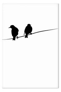 Quadro su tela Uccelli parlanti - animali neri