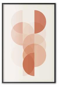 Poster: Configurazione circolare - semicerchi arancioni astratti