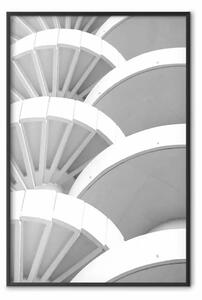 Poster: Dettaglio bianco - architettura astratta di un edificio