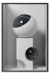 Poster: Oggetti di spazio - forme geometriche astratte con pattern