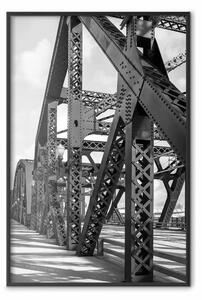Poster: Ponte al mattino - architettura di ponte metallico