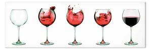Quadro contemporaneo Bevanda Esperta stretto - Natura morta con bicchieri di vino