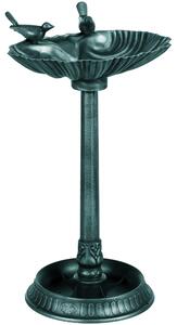 Outsunny Bagno per uccelli abbeveratoio antico 81 cm con base fioriera, mangiatoia e vasca per uccelli su piedistallo, bronzo verde | Aosom Italy