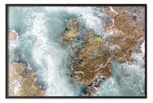Poster: Ningaloo Reef - paesaggio dell'oceano blu tra rocce e pietre