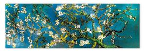 Quadro moderno Mandorlo in Fiore stretto - Rami con fiori bianchi