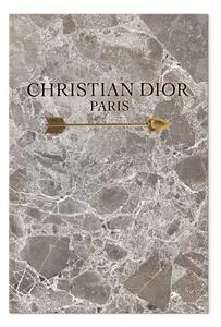 Quadro su tela Christian Dior verticale - logo aziendale su marmo