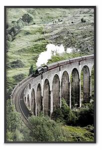 Poster: Viaggio nel tempo - viadotto attraversato da treno