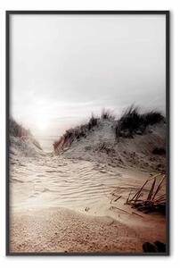 Poster: Percorso dune - spiaggia sabbiosa, cielo chiaro