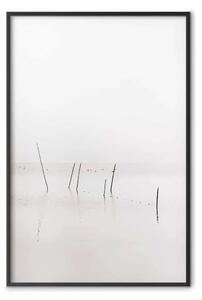 Poster: Sentiero nebbia - bastoni d'acqua su sfondo bianco