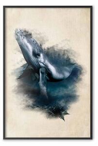 Poster: Avventura subacquea - pesce oceanico su beige