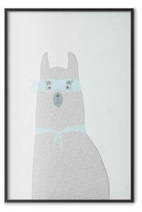 Poster: Lama misteriosa - animale divertente con nastri