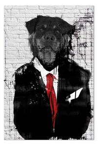 Quadro contemporaneo Elegante rottweiler verticale