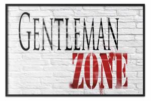 Poster: Gentlemen Zone - scritte in inglese su mattoni