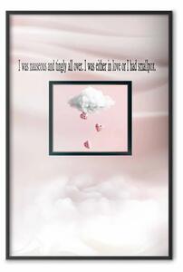 Poster: Amore non malattia - citazione in inglese su sfondo rosa