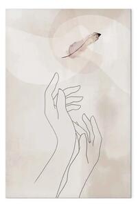 Quadro Perfetta leggerezza - lineart astratto mano