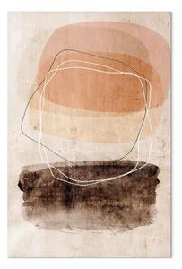 Quadro su tela Movimento rotativo verticale - figure lineari in stile boho
