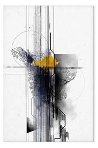 Quadro su tela Viaggio sentimentale verticale - astrazione industriale