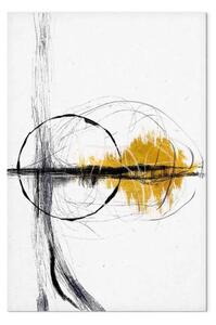 Quadro contemporaneo Oriente dorato verticale