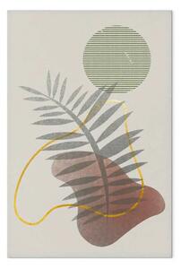 Quadro contemporaneo Ombra della foglia di palma - Astrazione con forme geometriche