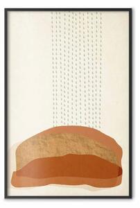 Poster: Clima marittimo - composizione astratta di figure arancioni