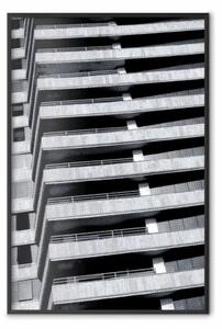Poster: Raster architettonico - architettura di un parcheggio in città