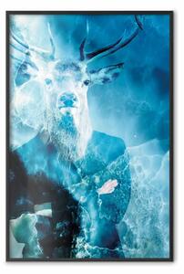 Poster: Re della foresta - astrazione fantasiosa di un animale in forma umana