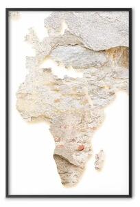 Poster: Continente caldo - texture parete forma Africa