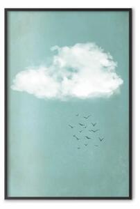 Poster: Cumulo uccelli - uccelli volanti, cielo, nuvola