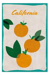 Quadro moderno Frutteto californiano verticale - natura morta di arance