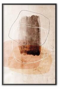 Poster: Cerchio dei desideri - line art e figure geometriche in tema astratto