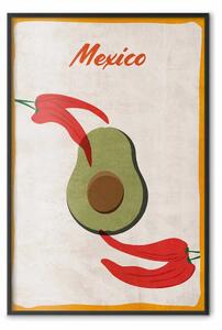 Poster: Specialità messicane - peperoncino rosso e avocado