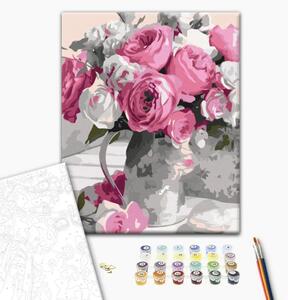Quadro da dipingere Bouquet rosa