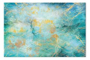 Quadro contemporaneo Oceano smeraldo largo - astratto sfondo blu