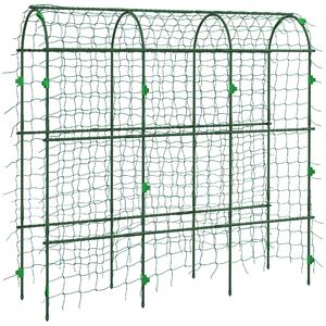 Outsunny Grande arco rampicante, rete protettiva per uccelli, montaggio semplice, metallo, 43 x 182 x 183 cm | Aosom Italy