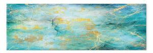 Quadro moderno Oceano smeraldo stretto - astratta texture dell'oceano