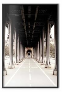 Poster: Pont de Bir-Hakeim - pista ciclabile con architettura di colonne