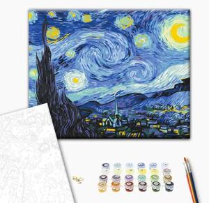 Quadro con numeri Notte stellata di Van Gogh